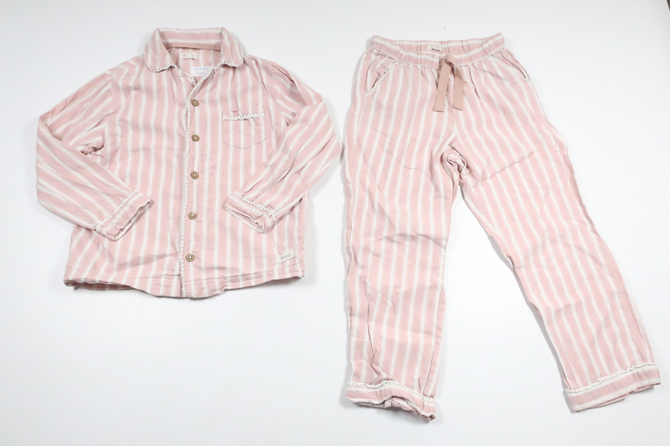 Stribet pyjamas i to dele fra Newbie - Størrelse 110/116 - pink