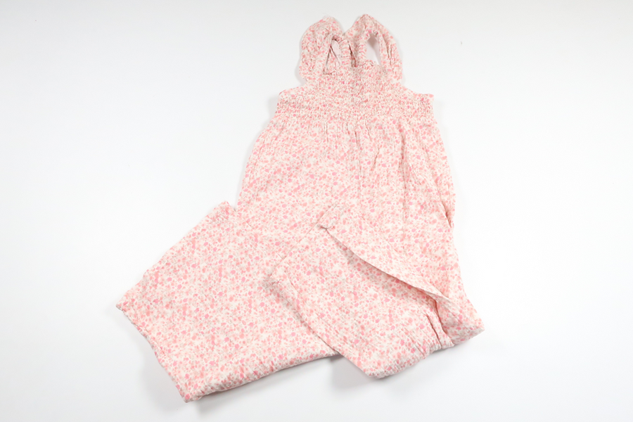 Blomsterjumpsuit fra Lindex - Størrelse 122 - Lyserød