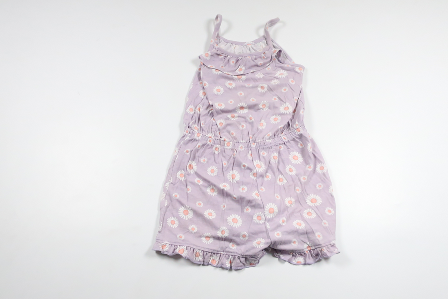 Blomsterjumpsuit fra ICA I Love Eco - Størrelse 110/116 - Lilla