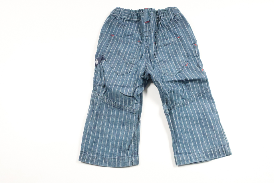 Stribede bukser fra Unknown - Størrelse 74/80 - Blå