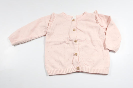 Strikket cardigan fra H&M - Størrelse 68 - Lyserød