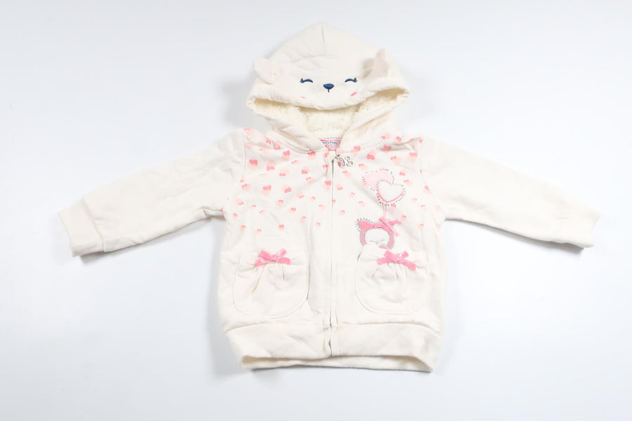 Hættejakke fra Stelle & Pupi - Størrelse 68/74 - Off-white