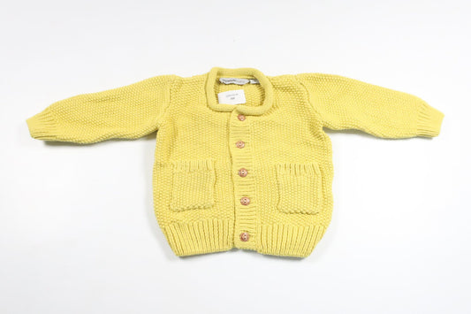 Strikket cardigan fra My Wear Baby - Størrelse 68 - Gul