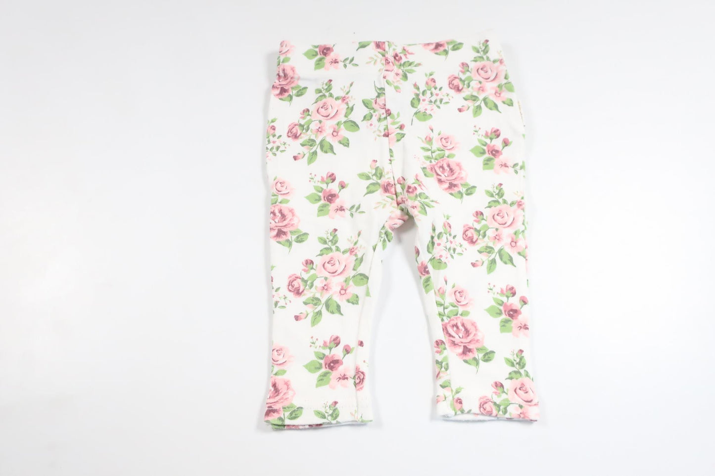 Petite Chérie bukser med blomsterprint og flæser - Størrelse 62 - Hvid