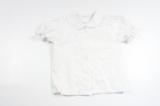 Bluse med broderi fra Hemsytt - Størrelse 68 - Hvid