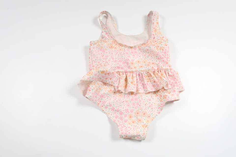 Blomsterbadedragt fra H&M - Størrelse 74/80 - Lyserød