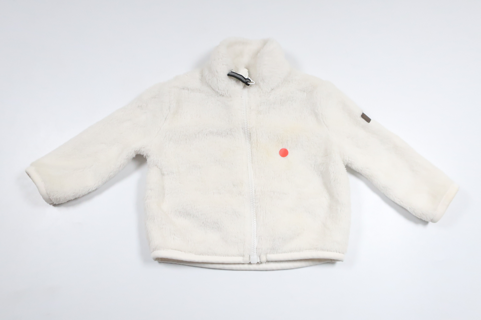 Fleecejakke fra Baby Outwear - Størrelse 62 - Hvid