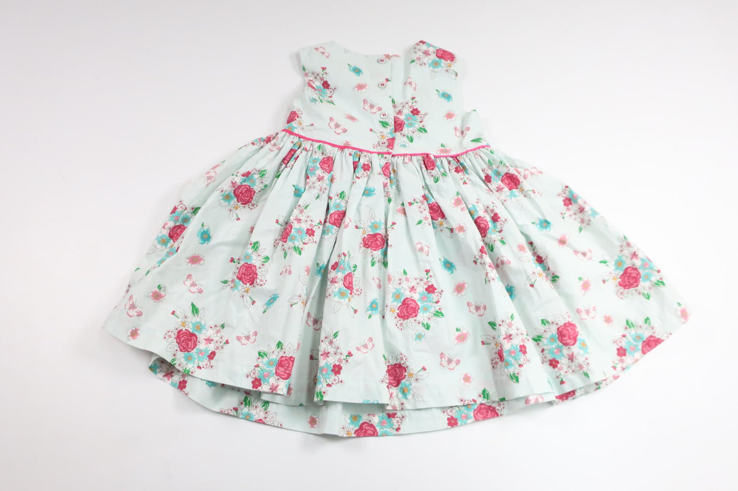 Blomsterkjole fra Mothercare - Størrelse 74/80 - Blå