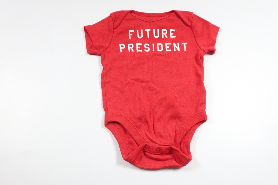 Bodysuit "Future President" fra Old Navy - Størrelse 62/68 - Rød