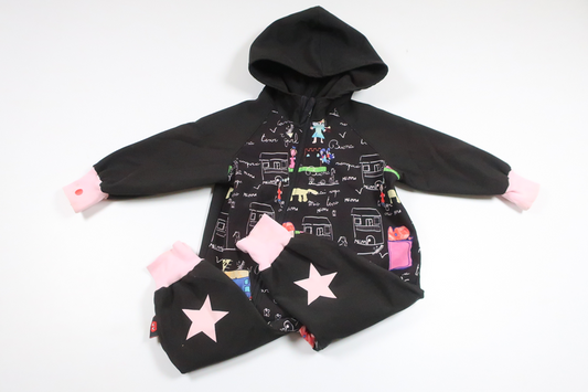 Softshell-overalls fra iELM - Størrelse 80 - Sort