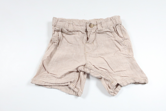 Shorts i hørblanding fra H&M - Størrelse 68 - Beige