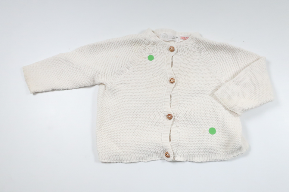 Strikket cardigan fra Zara - Størrelse 68 - Off-white