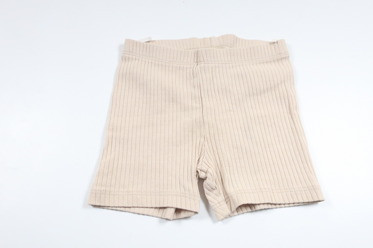 Ribbede shorts fra H&M - Størrelse 74 - Beige