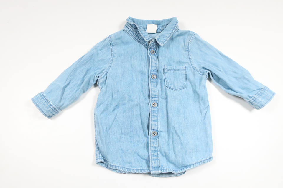 Jeansskjorte fra H&M - Størrelse 68 - Denim