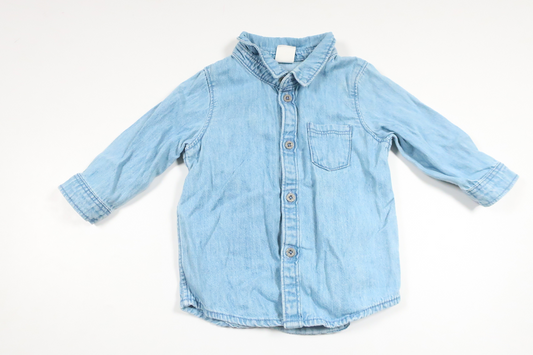 Jeansskjorte fra H&M - Størrelse 68 - Denim