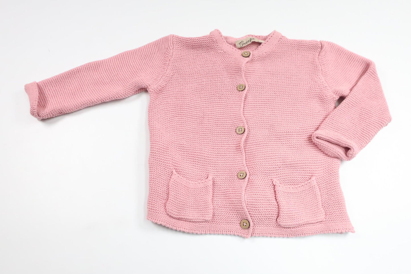 Strikket cardigan fra Sweetie - Størrelse 80 - Lyserød