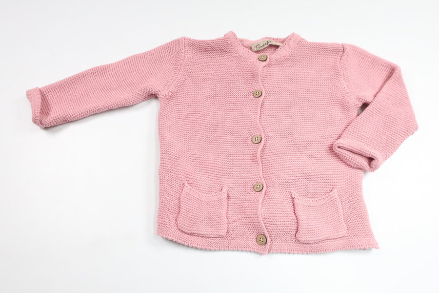 Strikket cardigan fra Sweetie - Størrelse 80 - Lyserød