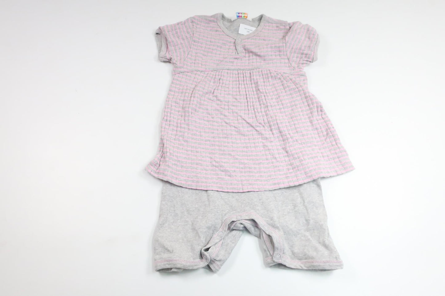 Kjole med indbygget jumpsuit fra Joha - Størrelse 86/92 - Grå