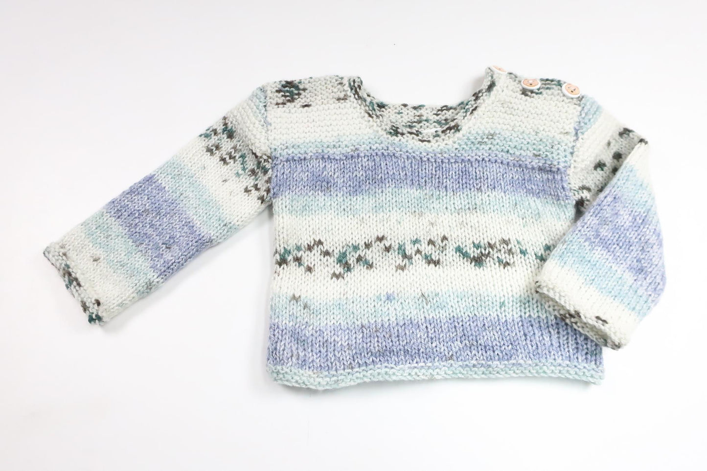 Strikket sweater fra Hemstickat - Størrelse 68 - Blå