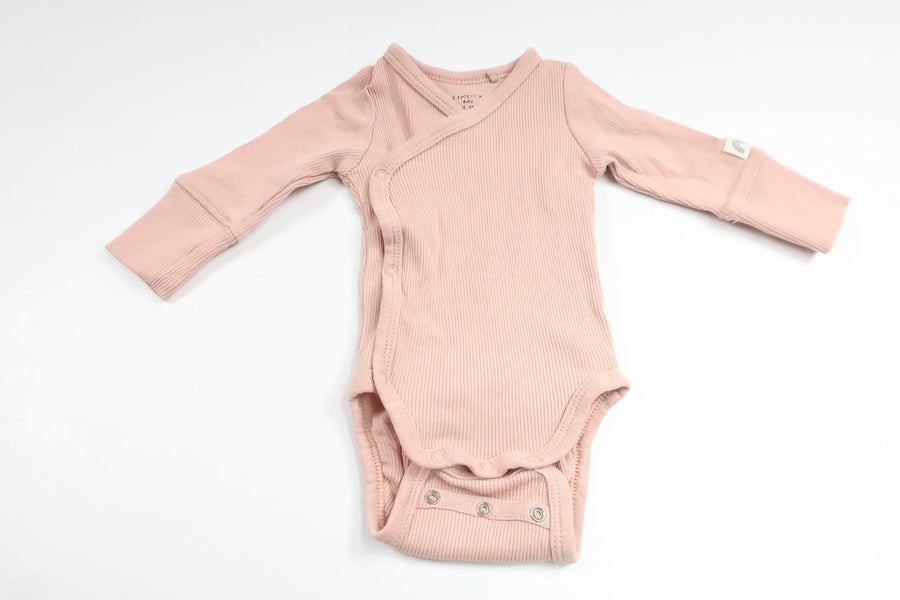 Ribbet slå-om-body fra Lindex - Størrelse 44 - Lyserød