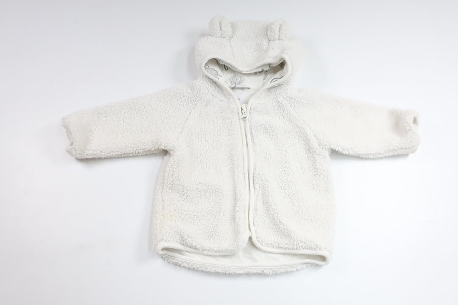 Hættejakke fra Lindex - Størrelse 68 - Hvid