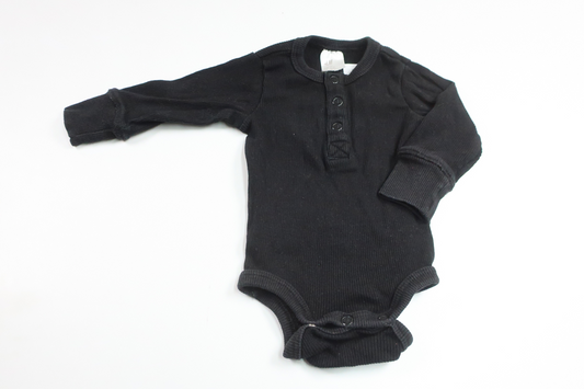 Ribbet bodysuit fra H&M - Størrelse 50 - Sort