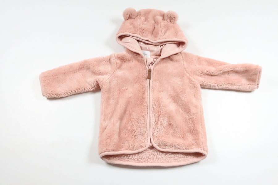 Fleece-hættetrøje fra H&M - Størrelse 68 - Lyserød