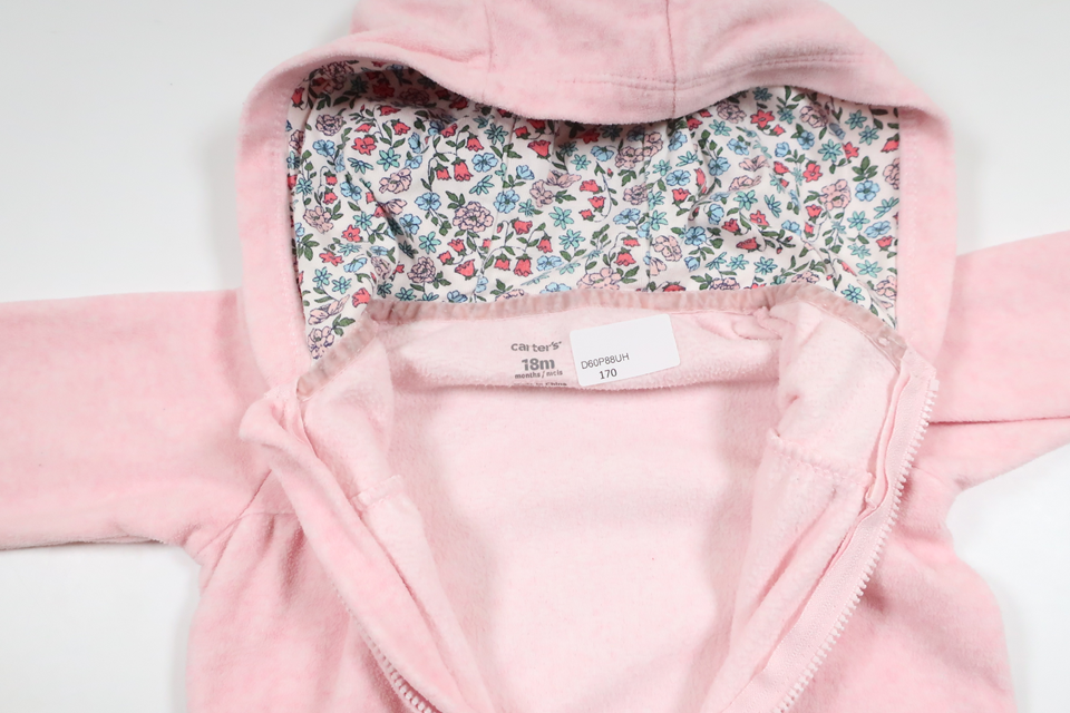 Fleece jumpsuit med bamse fra Carter's - Størrelse 86 - Pink