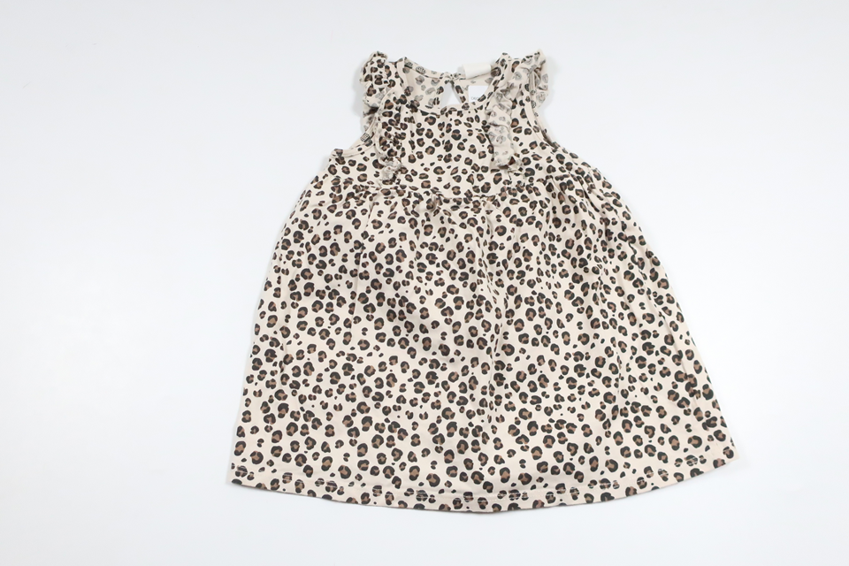 Leopardprintet kjole fra H&M - Størrelse 74 - Beige