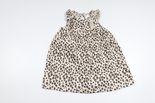 Leopardprintet kjole fra H&M - Størrelse 74 - Beige