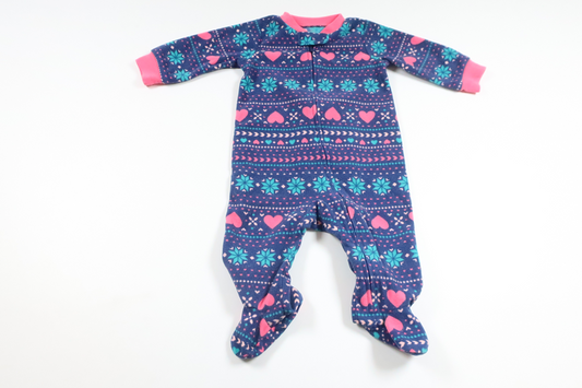 Fleecepyjamas fra Carter's - Størrelse 62/68 - Blå