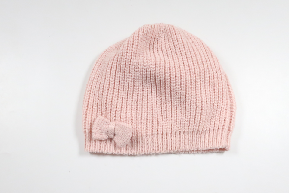 Strikket hue fra H&M - Størrelse 92/104 - Lyserød