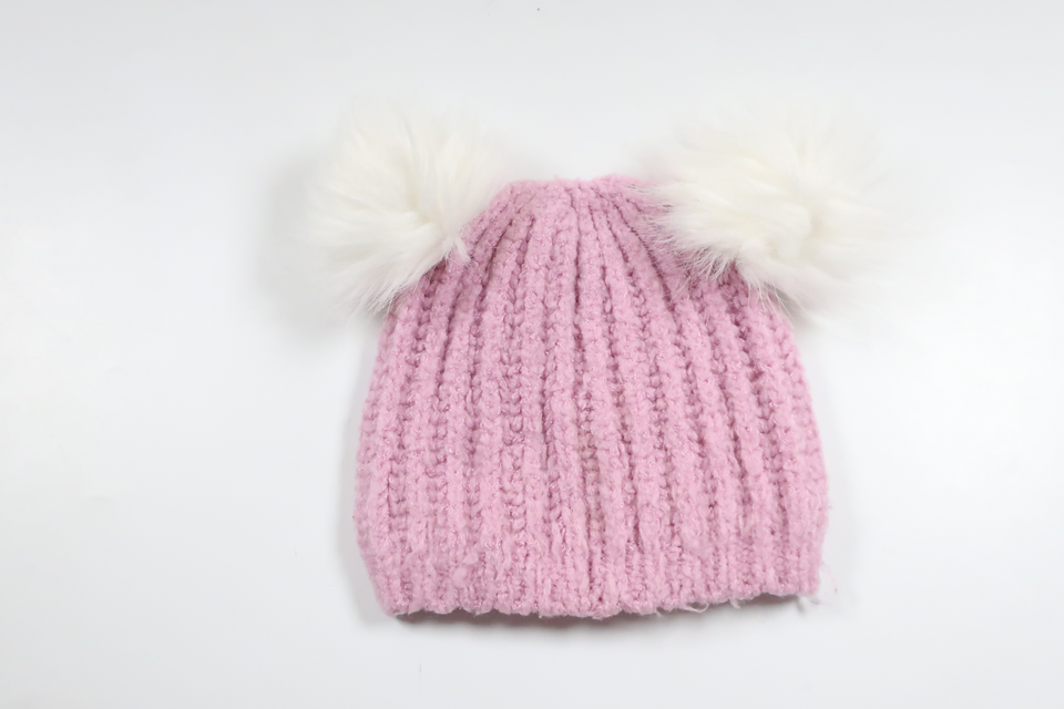Strikket hue fra McKinley - Størrelse 74/80 - Lyserød