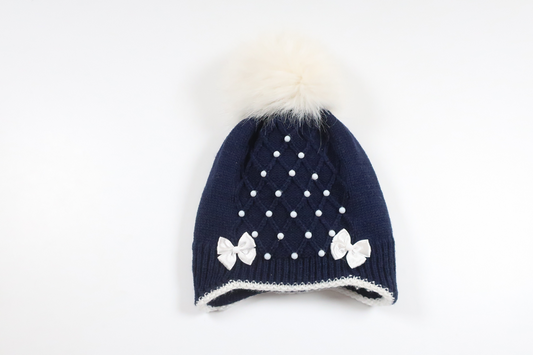 Fleeceforet hue fra Unknown - Størrelse 86/92 - Marineblå