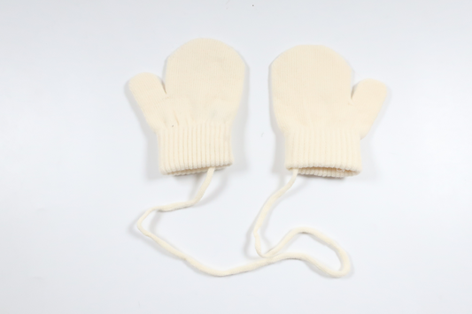 Strikkede vanter fra Börjesson - Størrelse 92/98 - Off-white