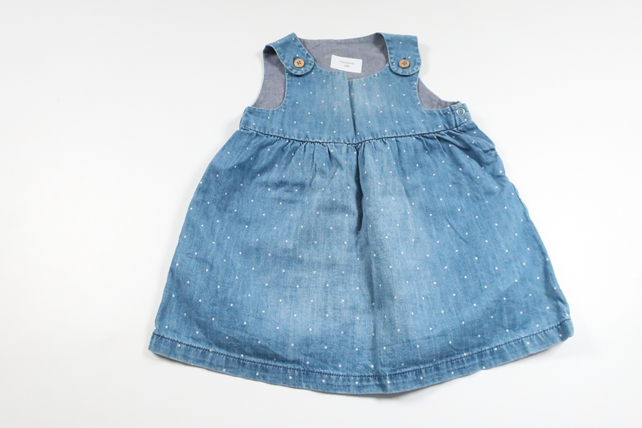 Prikket kjole fra H&M - Størrelse 74 - Denim