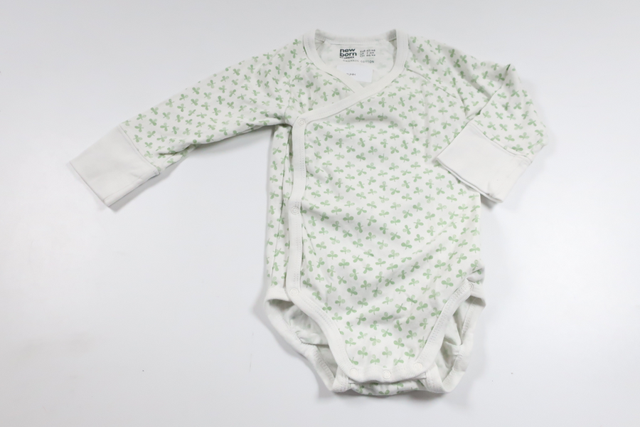 Wrap-body fra Lindex - Størrelse 62/68 - Hvid