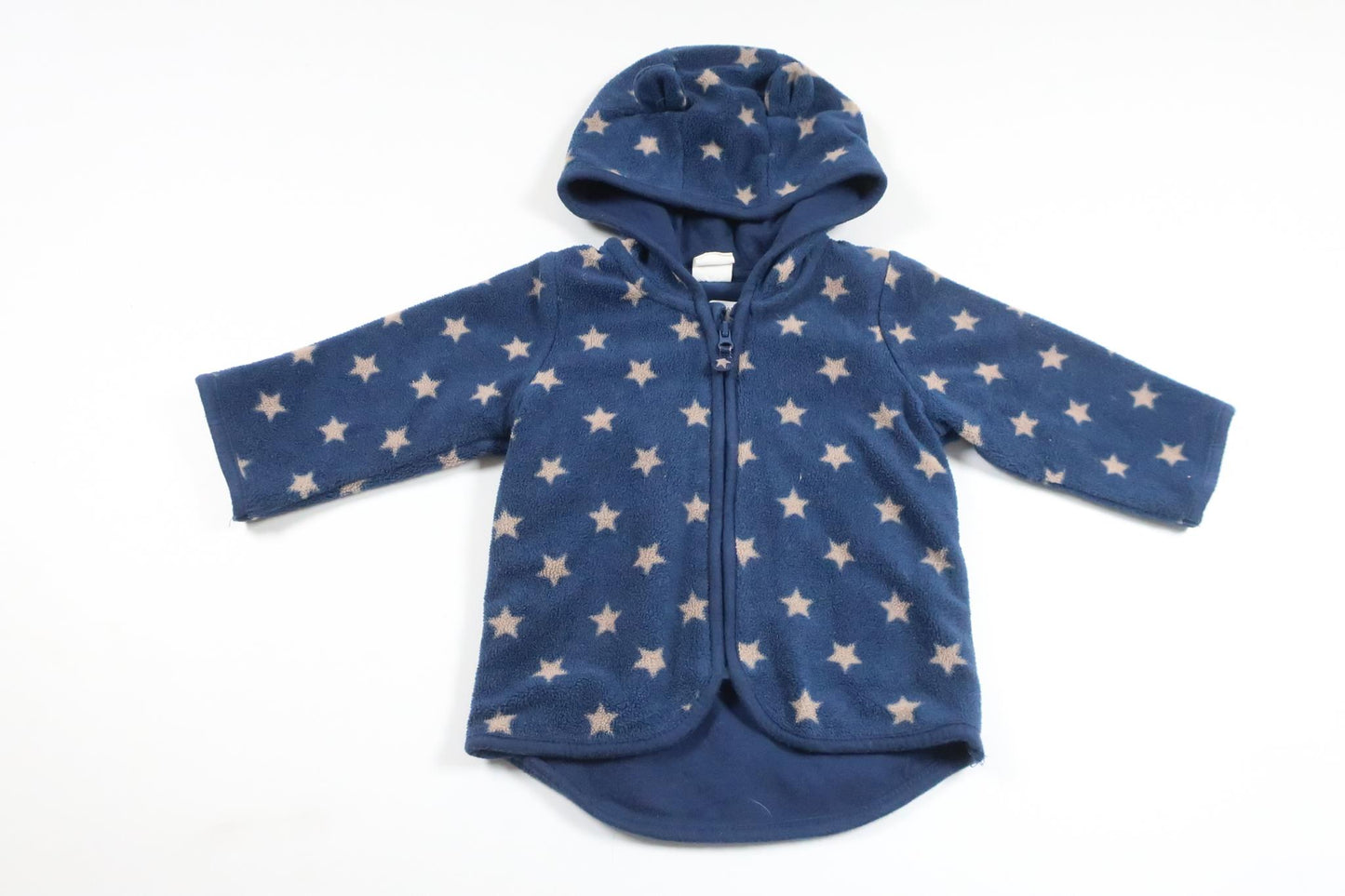 Hættejakke med stjerner fra H&M - Størrelse 68 - Marineblå