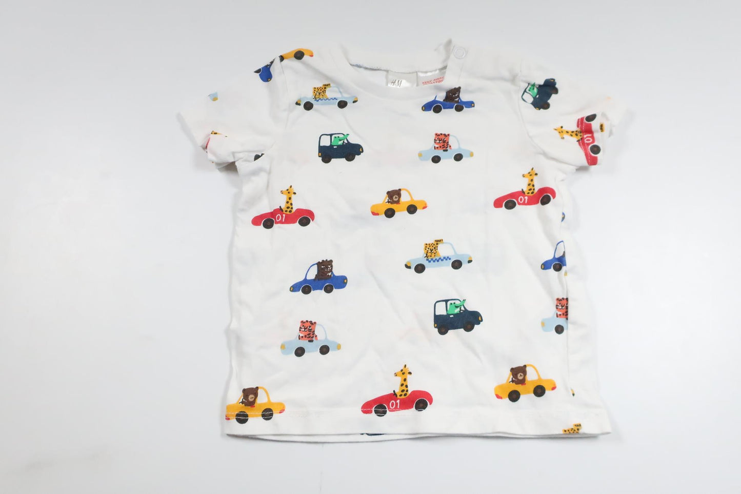 T-shirt fra H&M - Størrelse 62/68 - Hvid