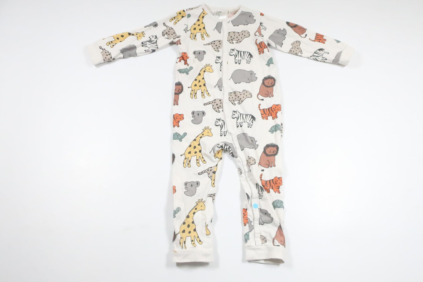 Dyrepyjamas fra H&M - Størrelse 92 - Hvid