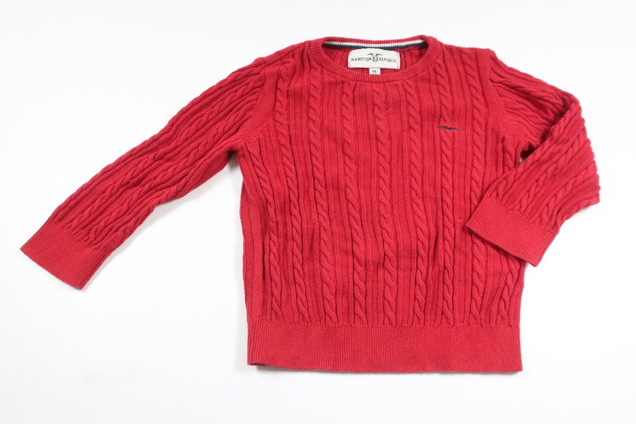 Strikket sweater fra Hampton Republic - Størrelse 86/92 - Rød