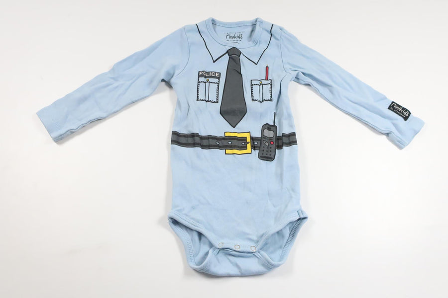 Bodysuit "Police" fra Crossbow - Størrelse 86/92 - Blå