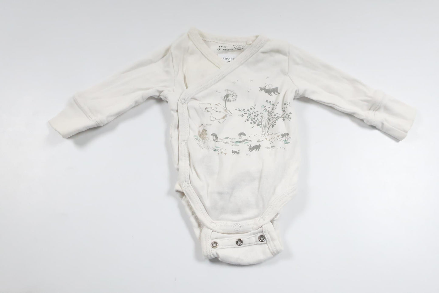 Wrap-body fra Lindex - Størrelse 50 - Hvid