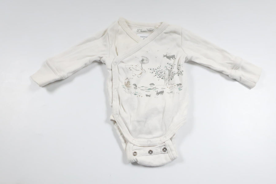 Wrap-body fra Lindex - Størrelse 50 - Hvid