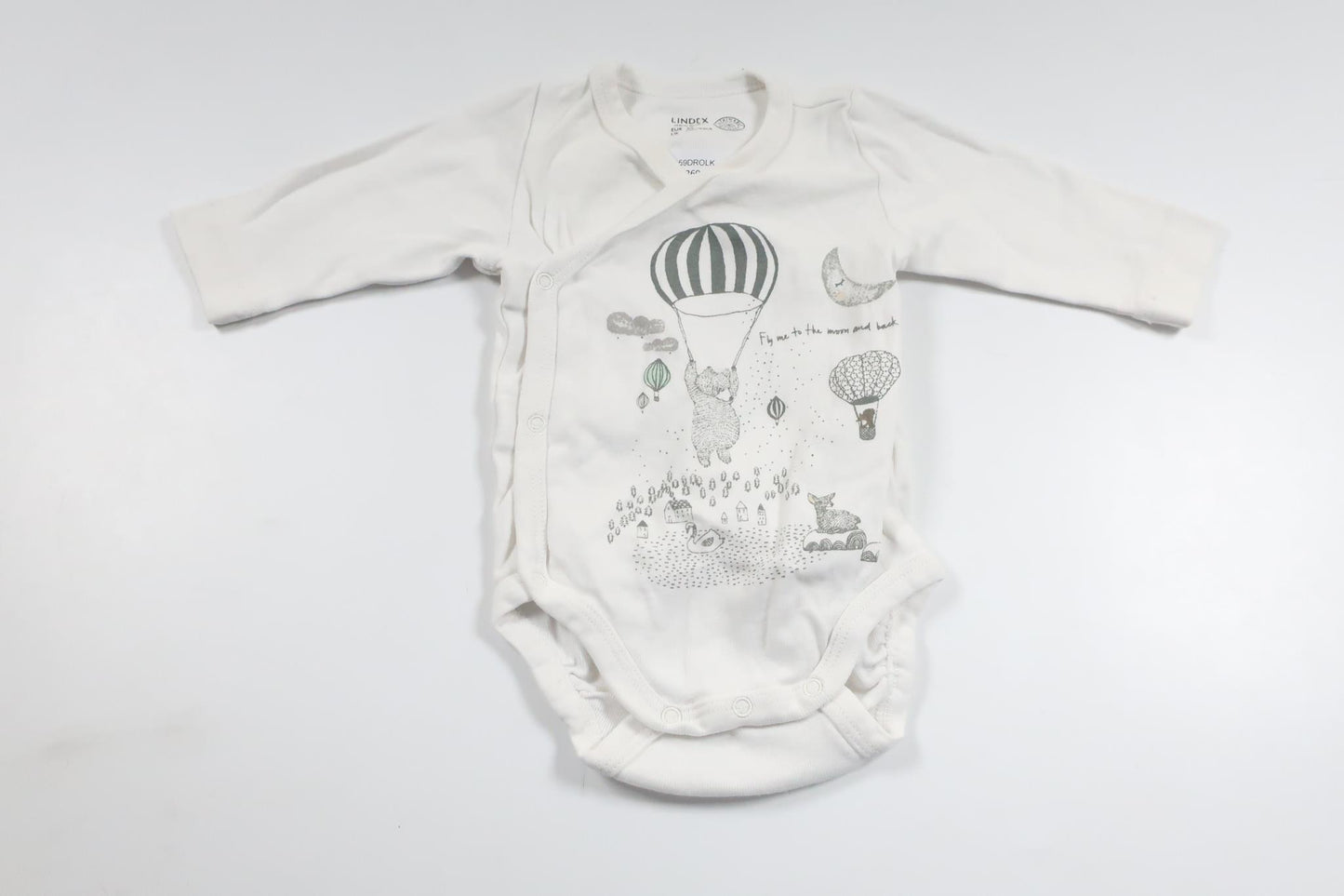 Wrap-body fra Lindex - Størrelse 50 - Hvid