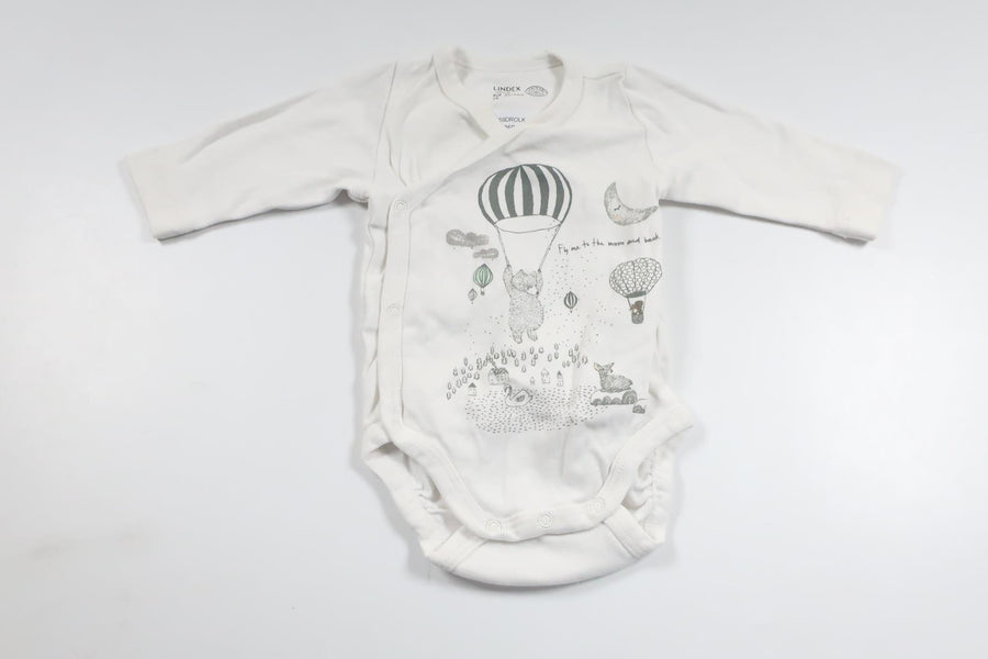 Wrap-body fra Lindex - Størrelse 50 - Hvid