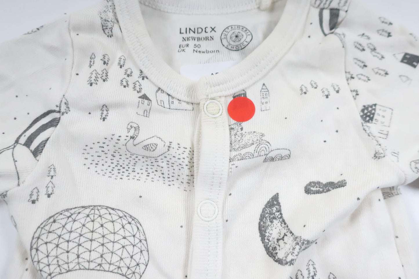 Pyjamas fra Lindex - Størrelse 50 - Hvid