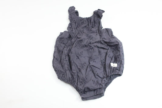 Bodysuit med broderi fra Newbie - Størrelse 68 - Marineblå
