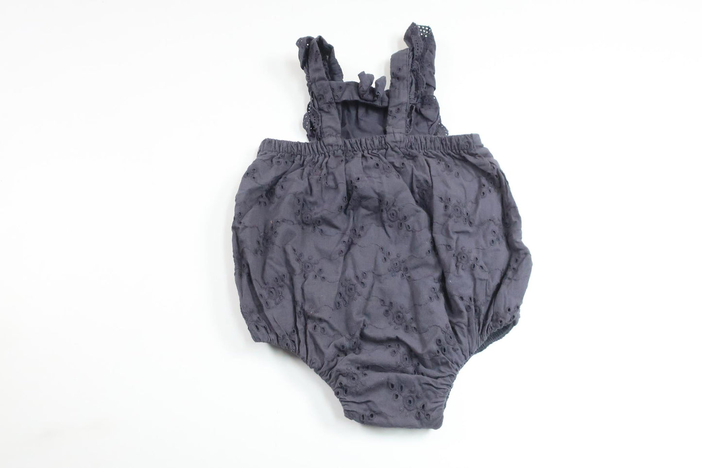 Bodysuit med broderi fra Newbie - Størrelse 68 - Marineblå