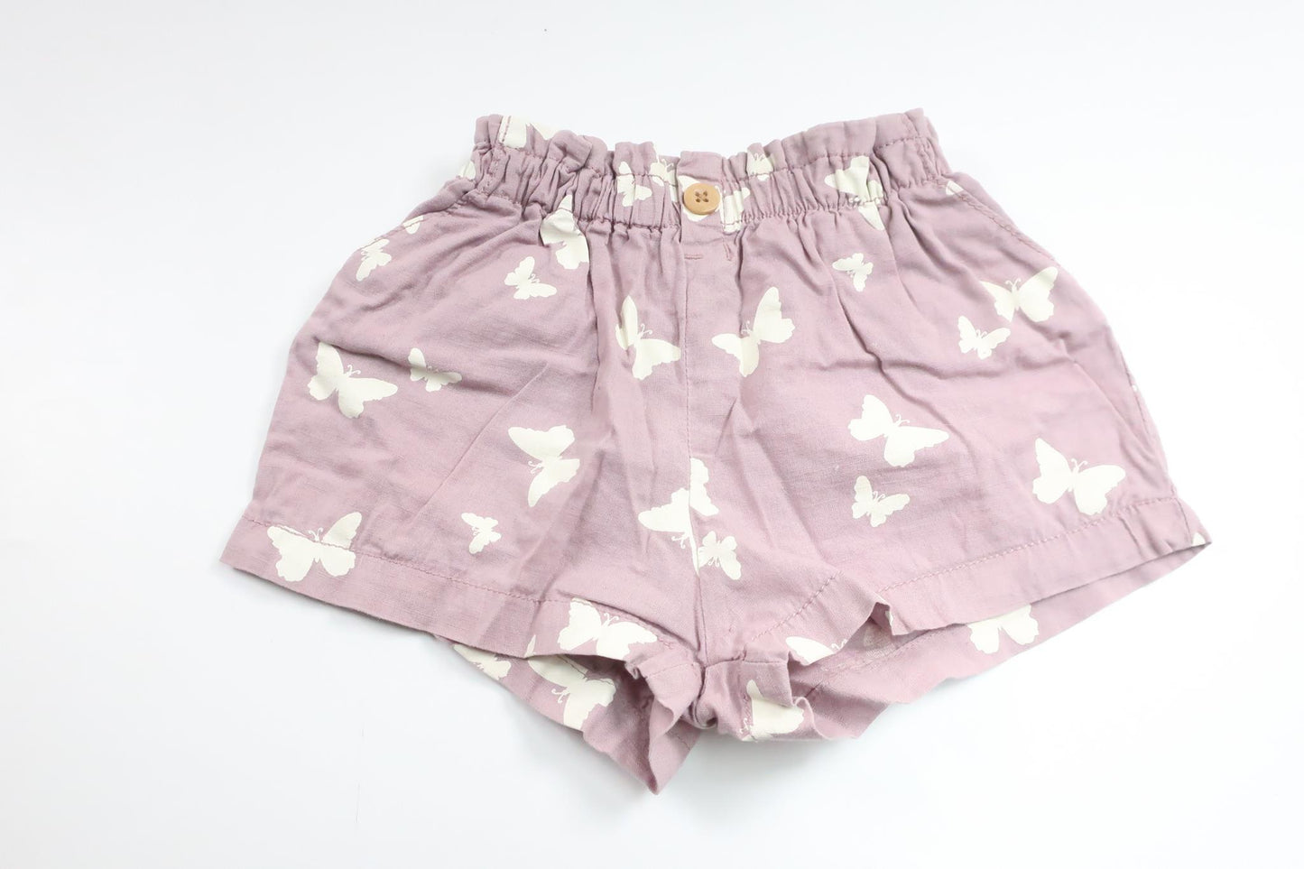 Shorts med sommerfugle fra H&M - Størrelse 74 - Lilla